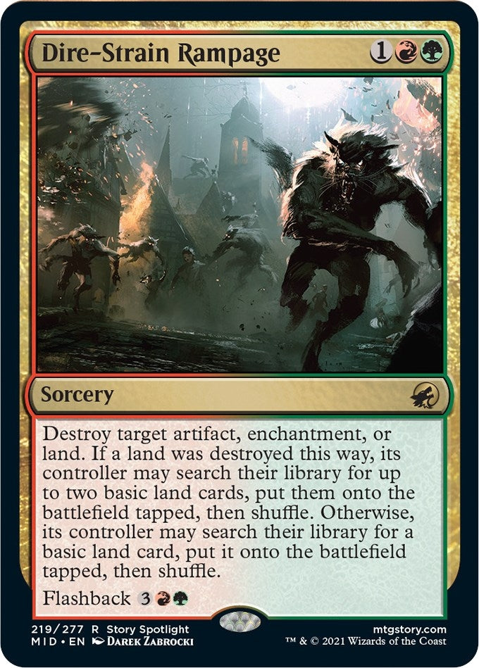 Image for Dire-Strain Rampage (Innistrad: Midnight Hunt) (219) - Magic: The Gathering