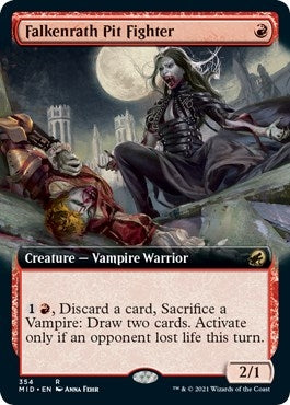 Image for Falkenrath Pit Fighter (Extended Art) (Innistrad: Midnight Hunt) (354) - Magic: The Gathering