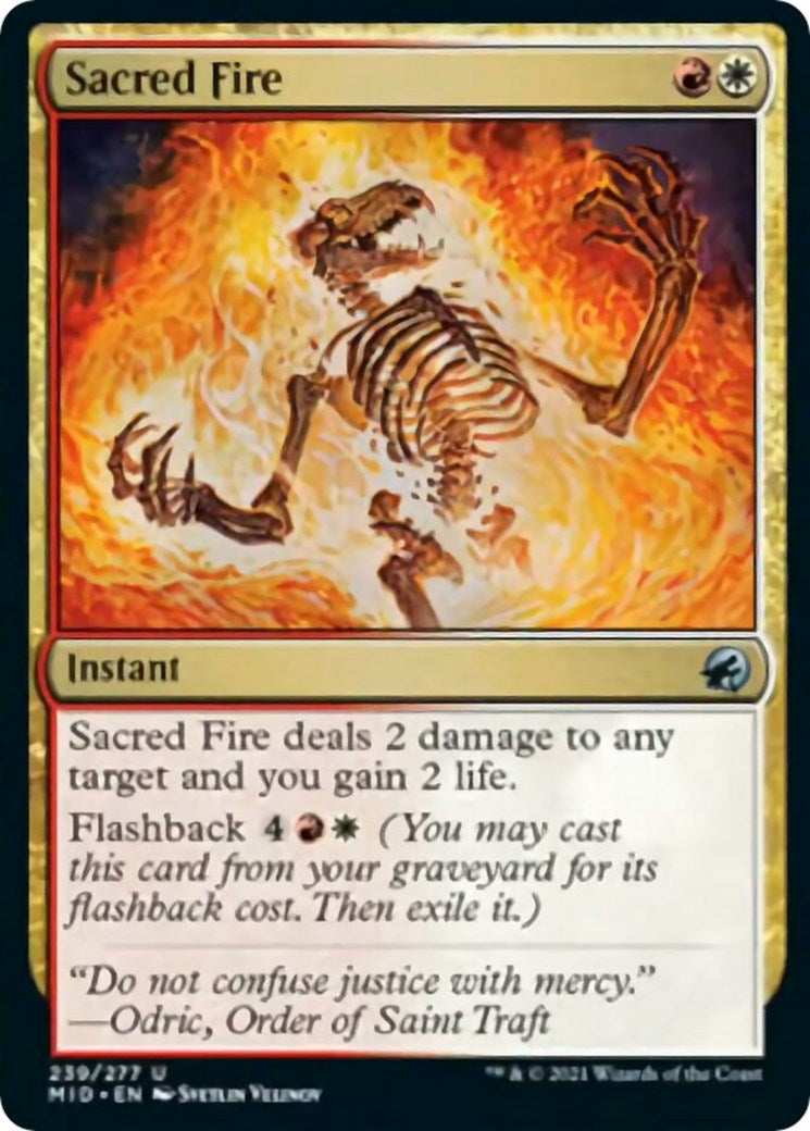 Image for Sacred Fire (Innistrad: Midnight Hunt) (239) - Magic: The Gathering