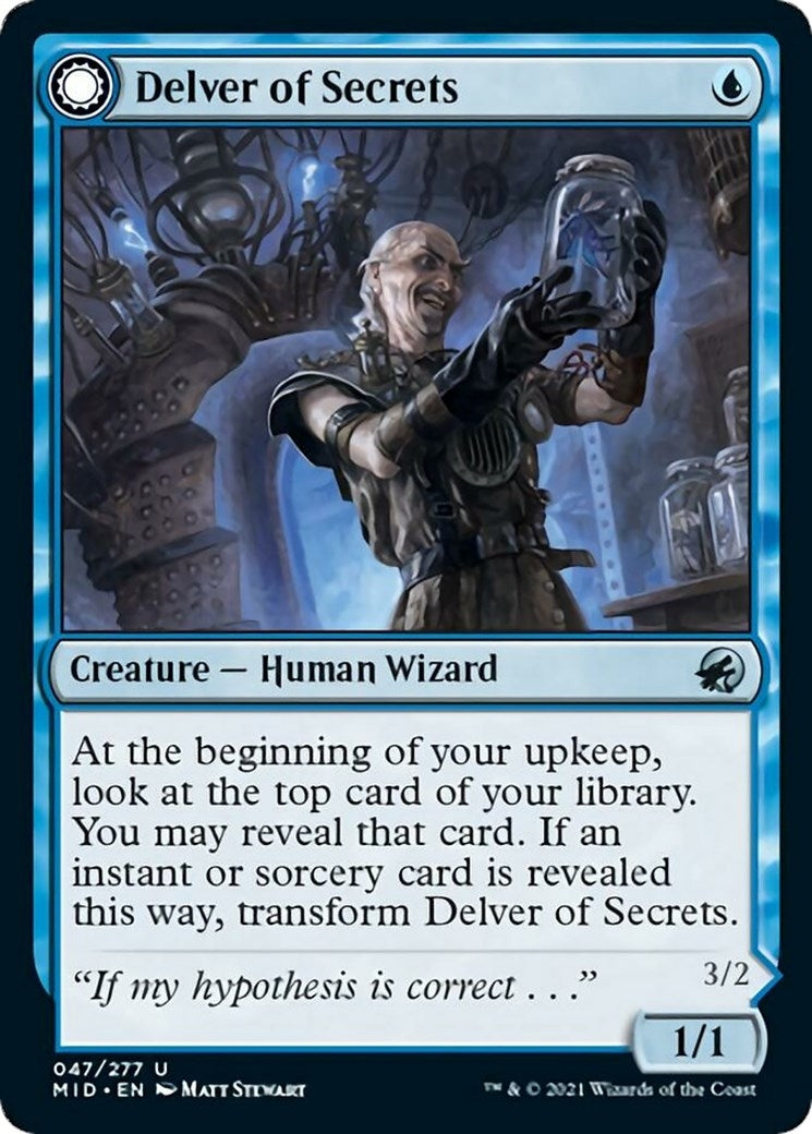 Image for Delver of Secrets (Innistrad: Midnight Hunt) (47) - Magic: The Gathering