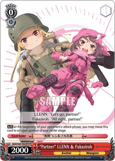 Image for "Partner" LLENN & Fukaziroh (Alternate Art Promo) (Gun Gale Online) (GGO/S59-TE03PR PR) - Weiss Schwarz