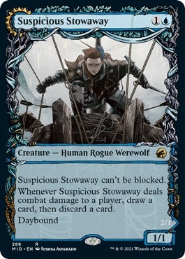 Image for Suspicious Stowaway (Showcase) (Innistrad: Midnight Hunt) (288) - Magic: The Gathering