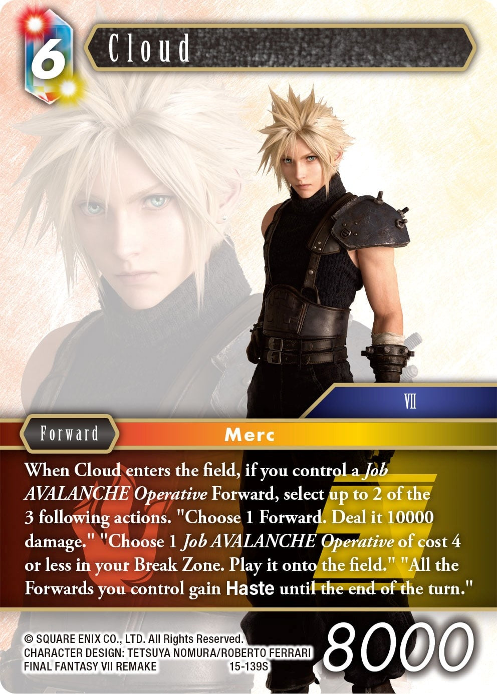 Image for Cloud (Crystal Dominion) (15-139S) - Final Fantasy TCG