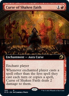 Image for Curse of Shaken Faith (Extended Art) (Innistrad: Midnight Hunt) (353) - Magic: The Gathering