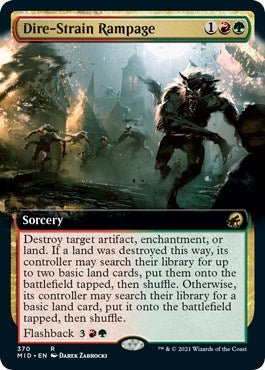 Image for Dire-Strain Rampage (Extended Art) (Innistrad: Midnight Hunt) (370) - Magic: The Gathering
