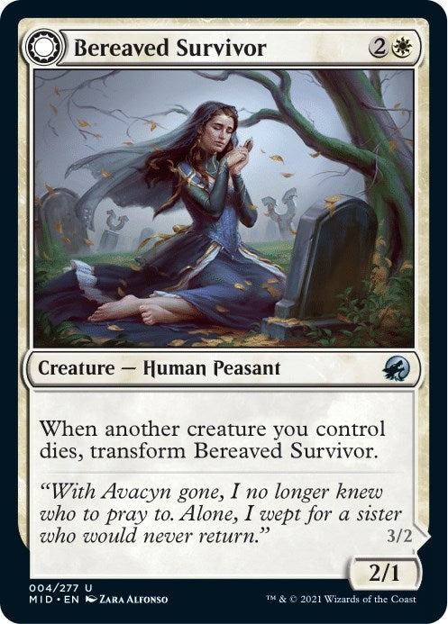 Image for Bereaved Survivor (Innistrad: Midnight Hunt) (4) - Magic: The Gathering
