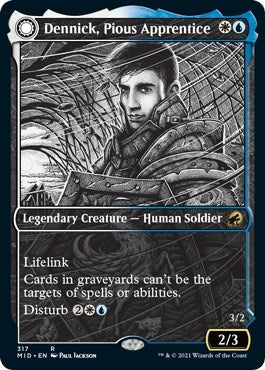 Image for Dennick, Pious Apprentice (Showcase) (Innistrad: Midnight Hunt) (317) - Magic: The Gathering