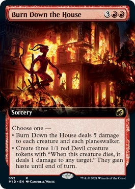 Image for Burn Down the House (Extended Art) (Innistrad: Midnight Hunt) (352) - Magic: The Gathering