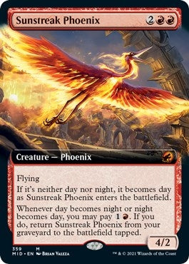Image for Sunstreak Phoenix (Extended Art) (Innistrad: Midnight Hunt) (359) - Magic: The Gathering