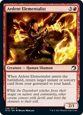 Image for Ardent Elementalist (Innistrad: Midnight Hunt) (128) - Magic: The Gathering