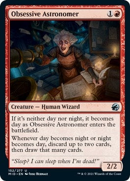 Image for Obsessive Astronomer (Innistrad: Midnight Hunt) (152) - Magic: The Gathering