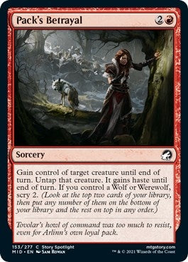 Image for Pack's Betrayal (Innistrad: Midnight Hunt) (153) - Magic: The Gathering