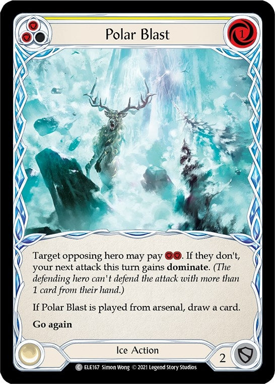Image for Polar Blast (Yellow) (Tales of Aria) (ELE167) - Flesh and Blood TCG