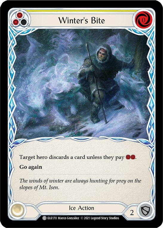 Image for Winter's Bite (Yellow) (Tales of Aria) (ELE170) - Flesh and Blood TCG
