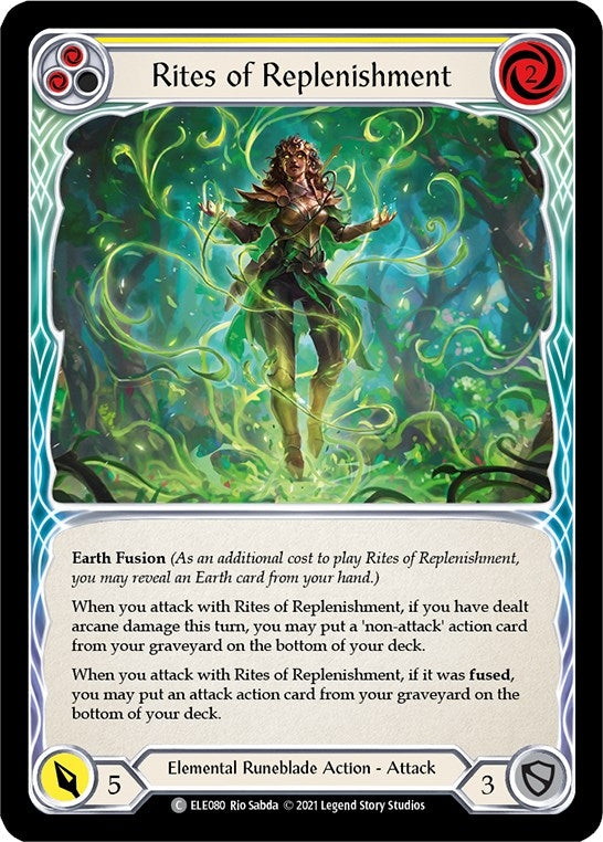Image for Rites of Replenishment (Yellow) (Tales of Aria) (ELE080) - Flesh and Blood TCG