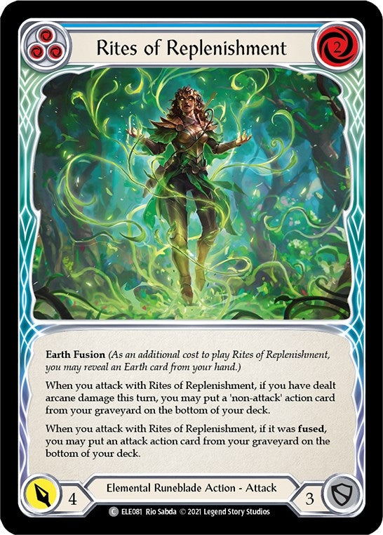 Image for Rites of Replenishment (Blue) (Tales of Aria) (ELE081) - Flesh and Blood TCG