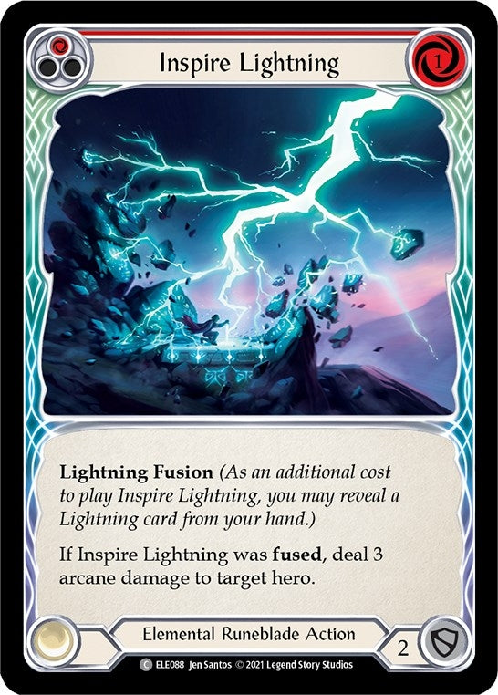 Image for Inspire Lightning (Red) (Tales of Aria) (ELE088) - Flesh and Blood TCG