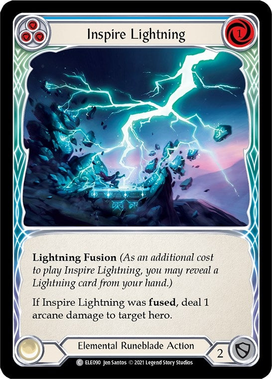 Image for Inspire Lightning (Blue) (Tales of Aria) (ELE090) - Flesh and Blood TCG