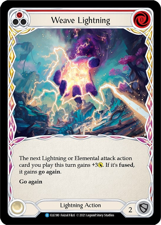 Image for Weave Lightning (Red) (Tales of Aria) (ELE180) - Flesh and Blood TCG