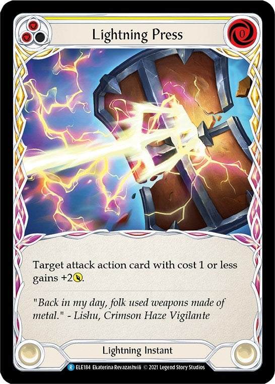 Image for Lightning Press (Yellow) (Tales of Aria) (ELE184) - Flesh and Blood TCG