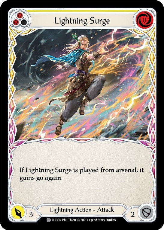 Image for Lightning Surge (Yellow) (Tales of Aria) (ELE190) - Flesh and Blood TCG