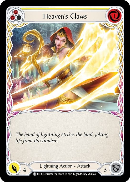 Image for Heaven's Claws (Yellow) (Tales of Aria) (ELE193) - Flesh and Blood TCG