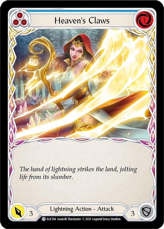 Image for Heaven's Claws (Blue) (Tales of Aria) (ELE194) - Flesh and Blood TCG