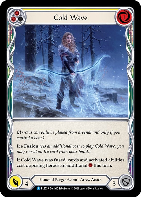 Image for Cold Wave (Yellow) (Tales of Aria) (ELE039) - Flesh and Blood TCG