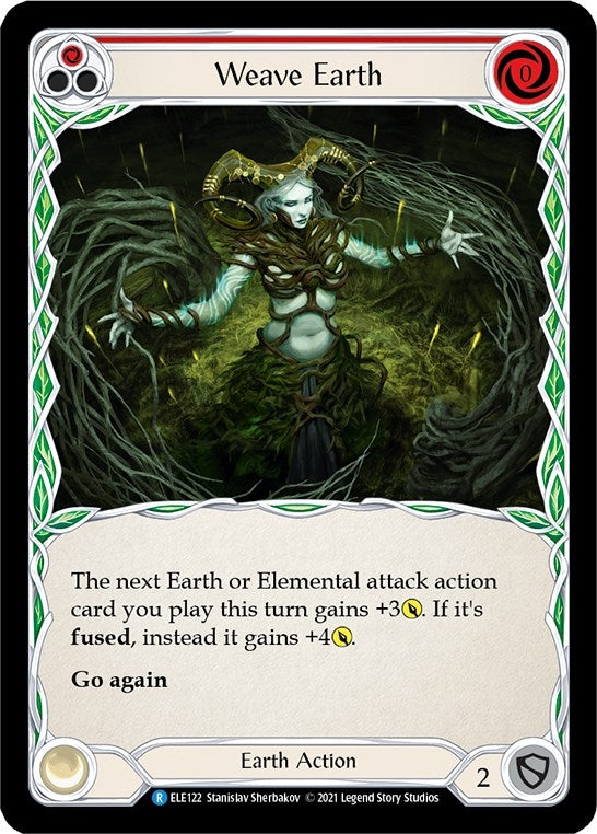 Image for Weave Earth (Red) (Tales of Aria) (ELE122) - Flesh and Blood TCG