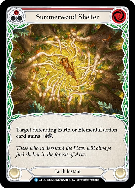 Image for Summerwood Shelter (Red) (Tales of Aria) (ELE125) - Flesh and Blood TCG