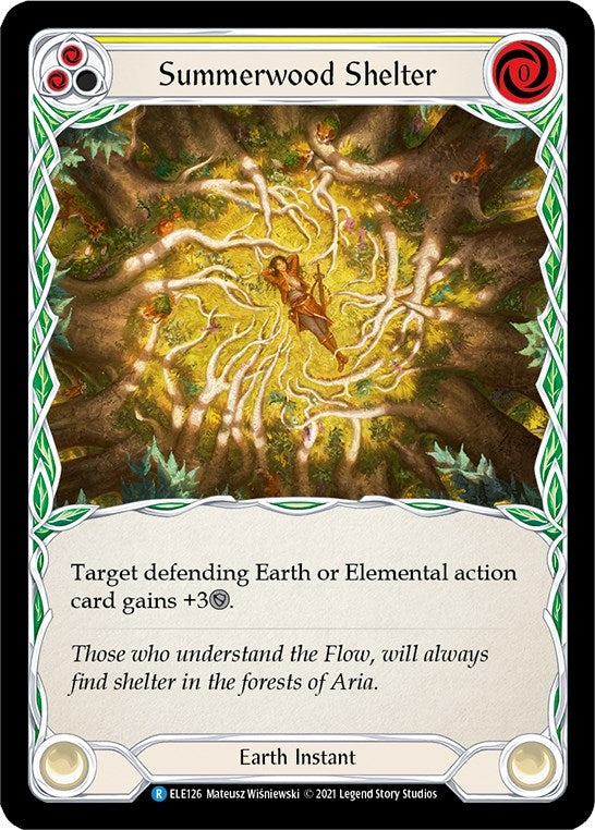 Image for Summerwood Shelter (Yellow) (Tales of Aria) (ELE126) - Flesh and Blood TCG