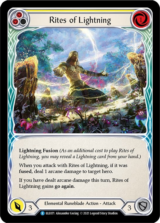 Image for Rites of Lightning (Yellow) (Tales of Aria) (ELE071) - Flesh and Blood TCG