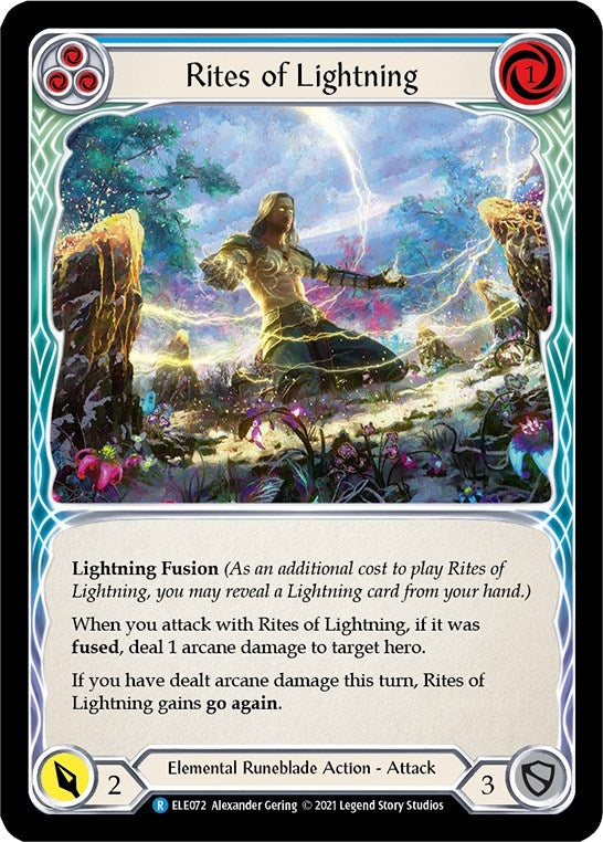 Image for Rites of Lightning (Blue) (Tales of Aria) (ELE072) - Flesh and Blood TCG