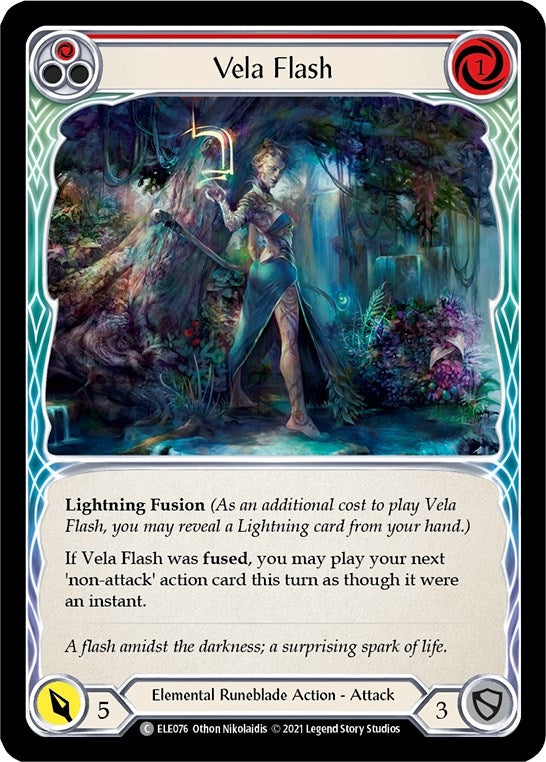 Image for Vela Flash (Red) (Tales of Aria) (ELE076) - Flesh and Blood TCG