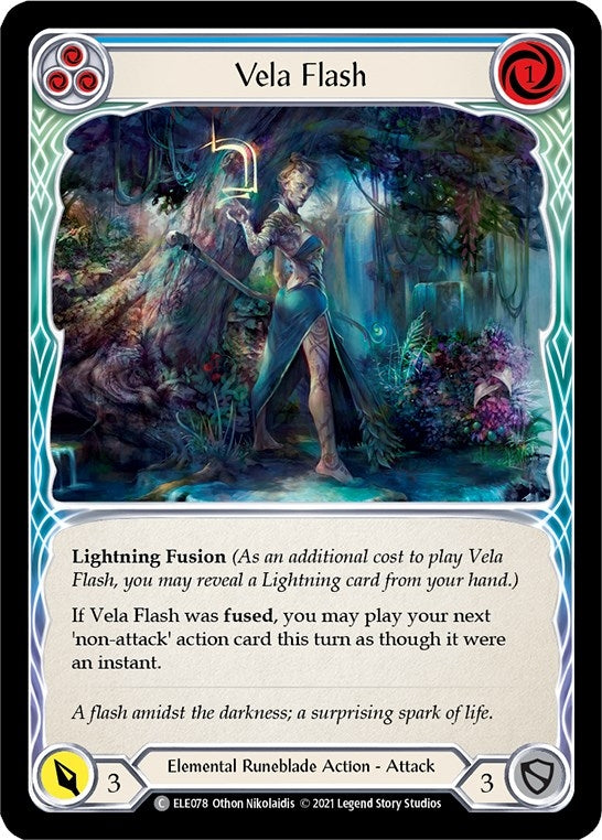 Image for Vela Flash (Blue) (Tales of Aria) (ELE078) - Flesh and Blood TCG