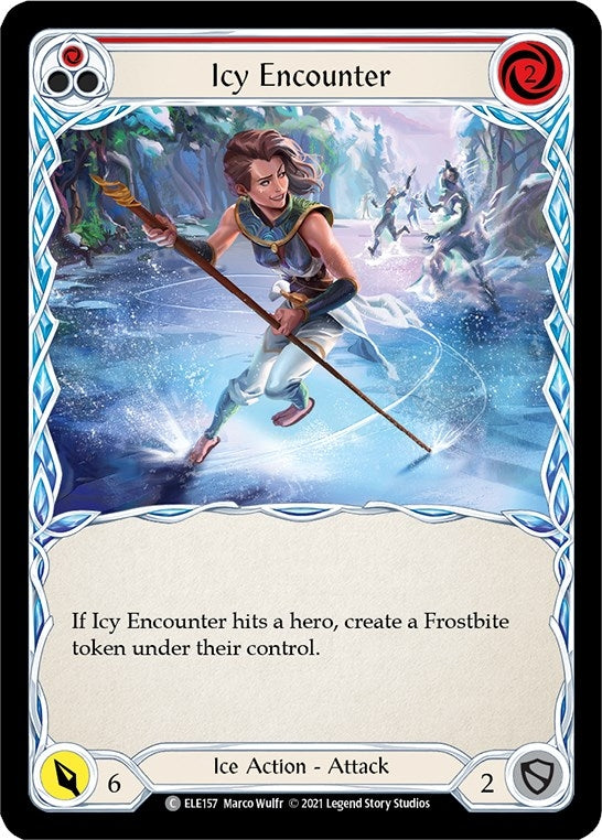 Image for Icy Encounter (Red) (Tales of Aria) (ELE157) - Flesh and Blood TCG