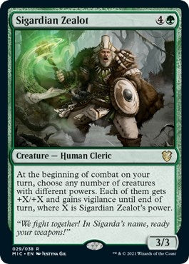Image for Sigardian Zealot (Commander: Innistrad: Midnight Hunt) (29) - Magic: The Gathering