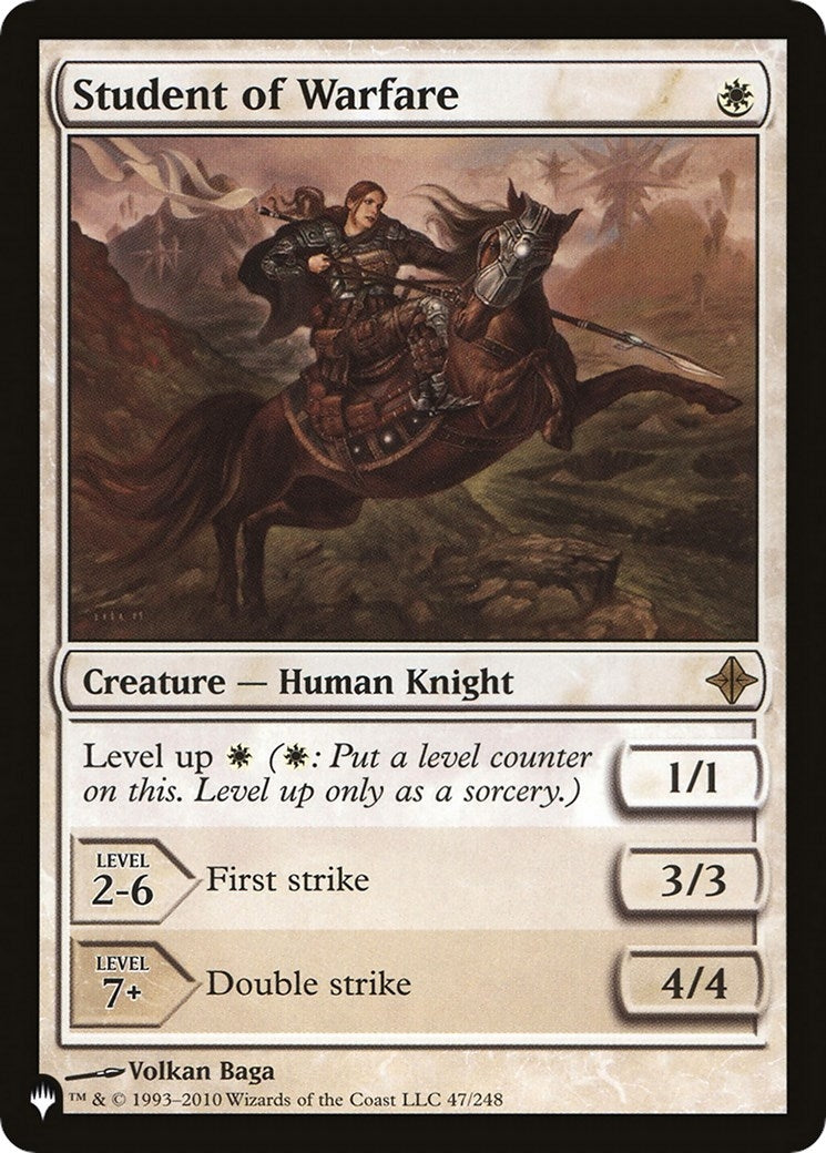 Image for Student of Warfare (The List Reprints) (47/248) - Magic: The Gathering