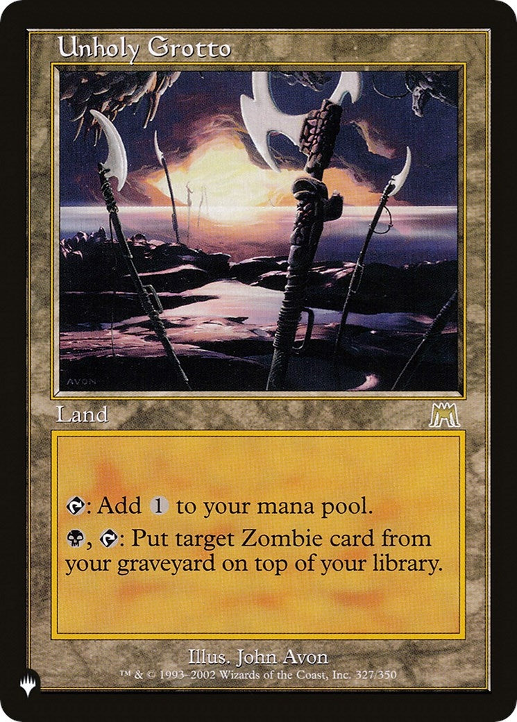 Image for Unholy Grotto (The List Reprints) (327/350) - Magic: The Gathering