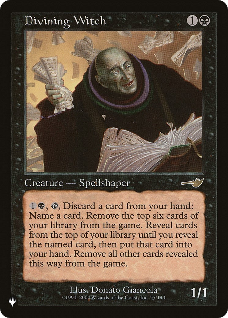 Image for Divining Witch (The List Reprints) (57/143) - Magic: The Gathering