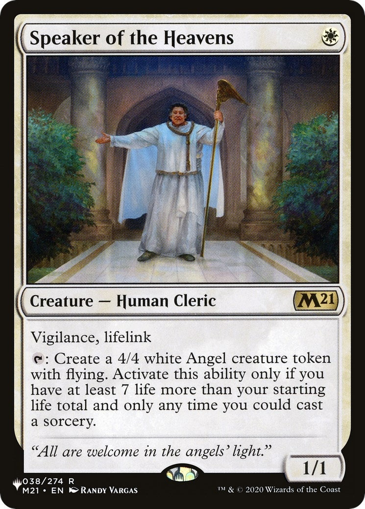 Image for Speaker of the Heavens (The List Reprints) (038/274) - Magic: The Gathering