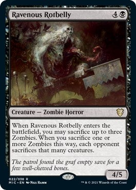 Image for Ravenous Rotbelly (Commander: Innistrad: Midnight Hunt) (22) - Magic: The Gathering