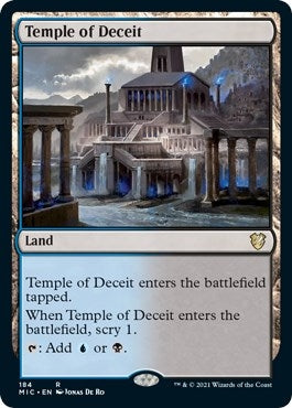 Image for Temple of Deceit (Commander: Innistrad: Midnight Hunt) (184) - Magic: The Gathering