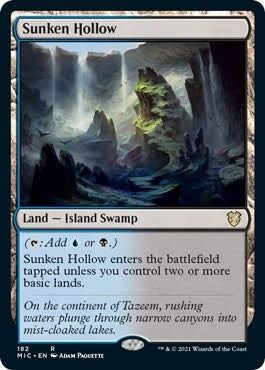 Image for Sunken Hollow (Commander: Innistrad: Midnight Hunt) (182) - Magic: The Gathering