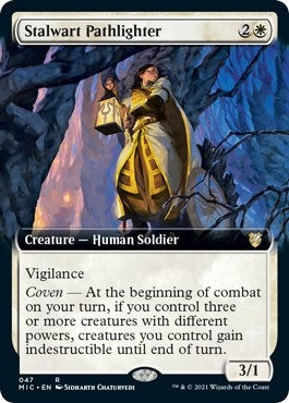Image for Stalwart Pathlighter (Extended Art) (Commander: Innistrad: Midnight Hunt) (47) - Magic: The Gathering