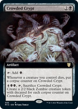 Image for Crowded Crypt (Extended Art) (Commander: Innistrad: Midnight Hunt) (55) - Magic: The Gathering