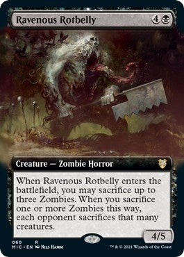 Image for Ravenous Rotbelly (Extended Art) (Commander: Innistrad: Midnight Hunt) (60) - Magic: The Gathering