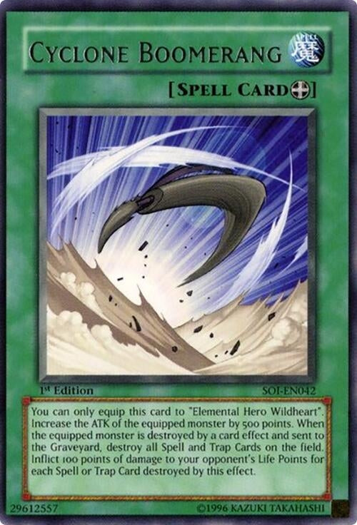 Image for Cyclone Boomerang (Shadow of Infinity) (SOI-EN042) - YuGiOh