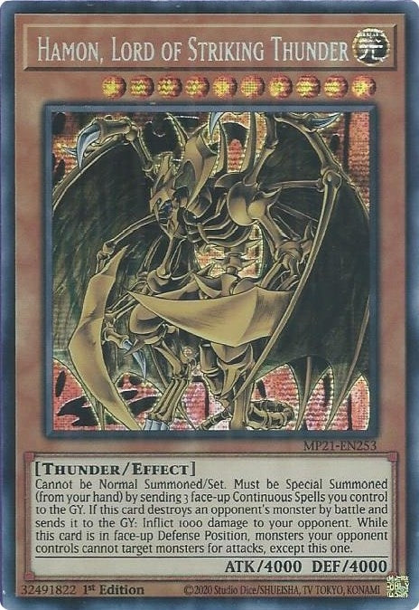 Image for Hamon, Lord of Striking Thunder (2021 Tin of Ancient Battles) (MP21-EN253) - YuGiOh