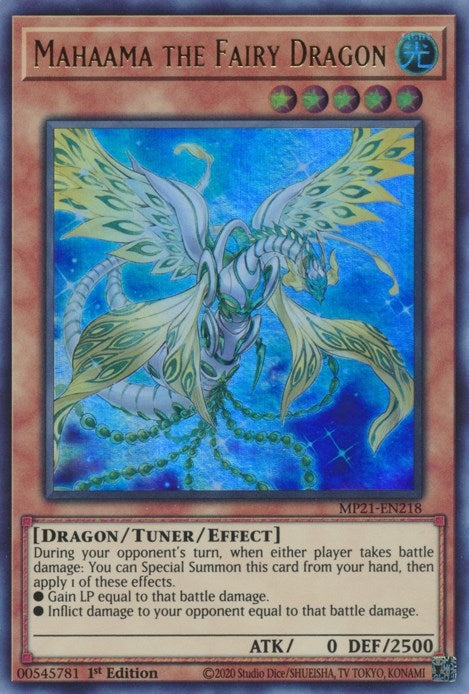 Image for Mahaama the Fairy Dragon (2021 Tin of Ancient Battles) (MP21-EN218) - YuGiOh